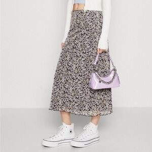 American Eagle Floral Midi Skirt